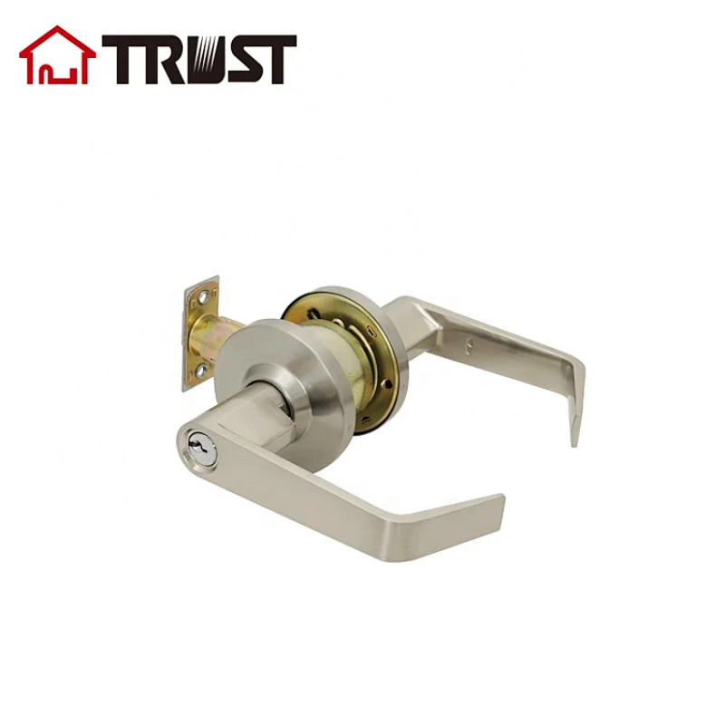 TRUST 4474-SN Dynasty Hardware Commercial Duty Storeroom Function Keyed Lever Lockset, Satin Nickle Finish