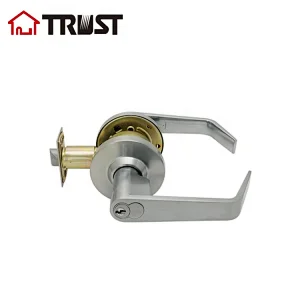 Dynasty Hardware TRUST 4471 IC-SC Grade 2 Commercial Duty Office Door Keyed Lever Lockset, Satin Chrome Finish
