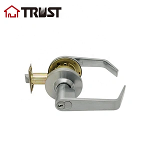 Dynasty Hardware TRUST 4471 IC-SC Grade 2 Commercial Duty Office Door Keyed Lever Lockset, Satin Chrome Finish