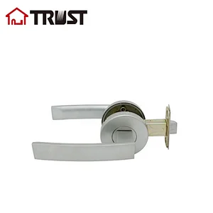 TRUST ZH037-PS-SC  Modern Door Handles Levers (Passage) in Satin Chrome - Polished Chrome Finish