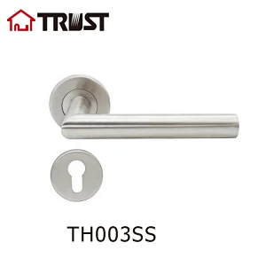 TRUST TH003-SS-7255-70KT SS304 Tube Door Lock With Mortise Lock 7255 and Key-Turn Cylinder