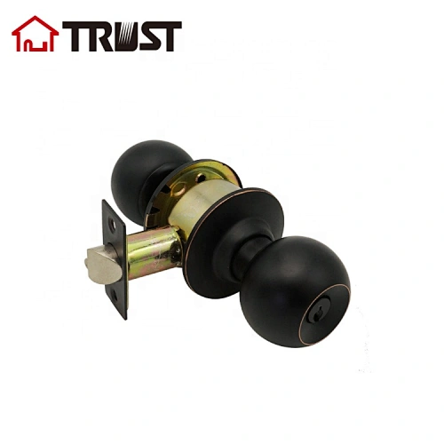TRUST 3871-RB Door Knob Lock Entry Door Handle Lock Keyed Entry Knob ORB