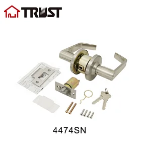TRUST 4474-SN Dynasty Hardware Commercial Duty Storeroom Function Keyed Lever Lockset, Satin Nickle Finish