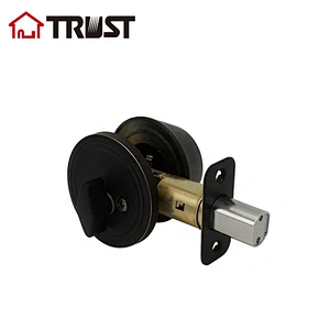 华信7301-RB 系列不锈钢呆锁闭锁单头门锁辅助锁圆形锁盖 厂家批发