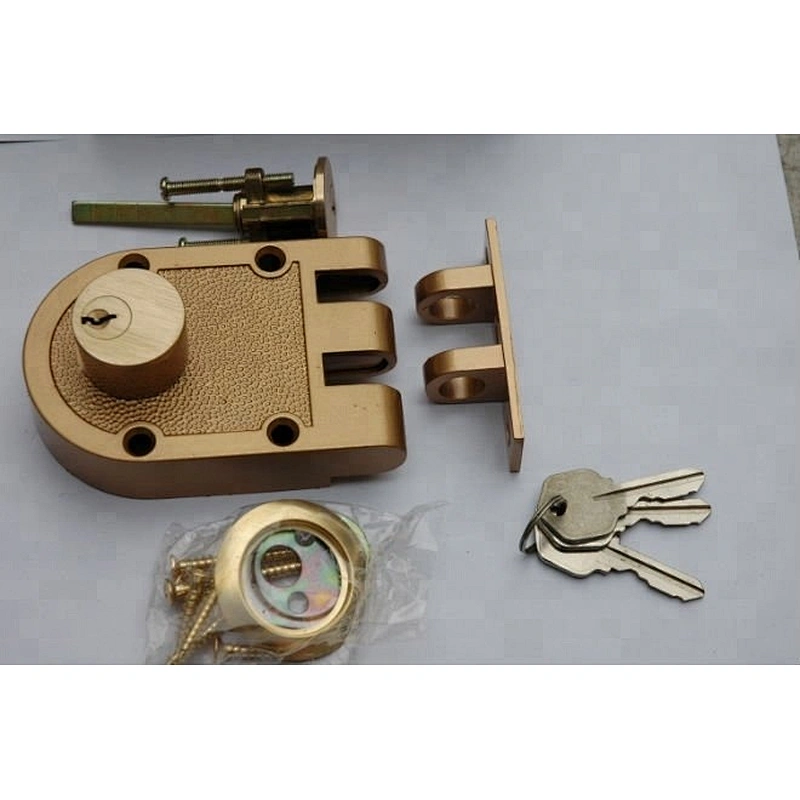 华信J2662YP厂家发货双锁头老虎锁高质量外装门锁铜锁芯铜钥匙