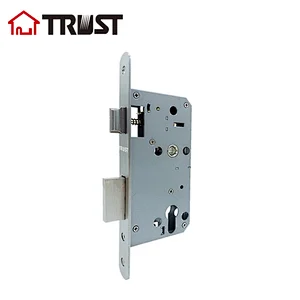 TRUST TH003-SS-7255-70KT SS304 Tube Door Lock With Mortise Lock 7255 and Key-Turn Cylinder