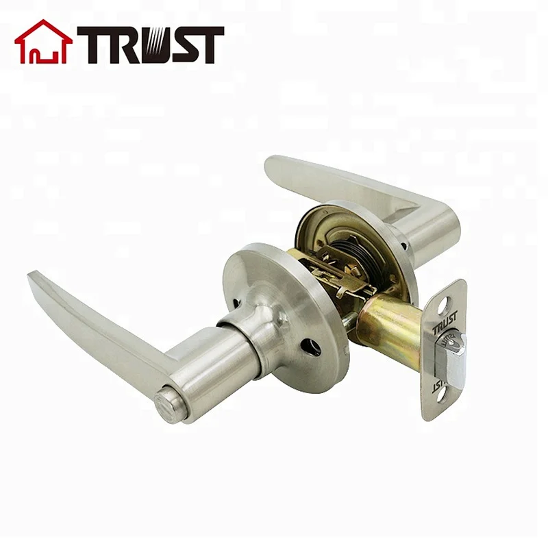 TRUST 6412-SN Straight Privacy Function Satin Nickel Interior Doors Door Lock
