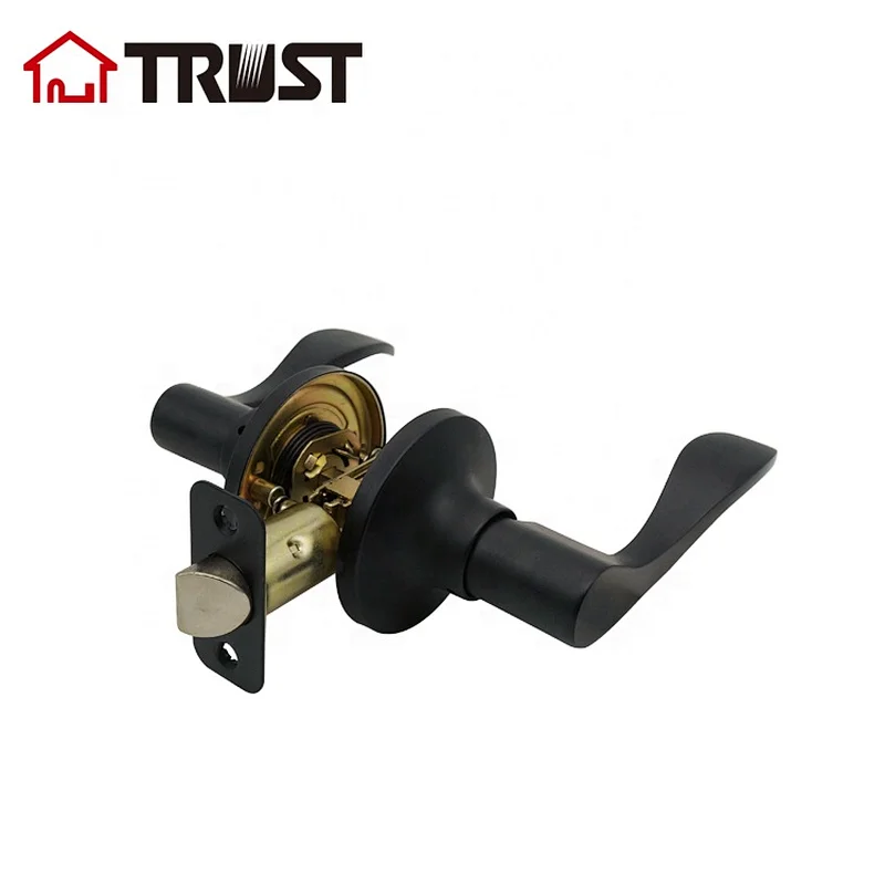 TRUST 6463-MB Ansi Grade 3  Passage Black Door Handle Tubular Lever Handle Lock