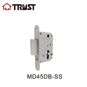 华信MD45-DB-SS系列锁具 单方舌铜材料三级打开欧标锁体木门锁