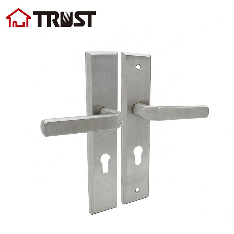华信TP20-TH042SS方角不锈钢面板执手锁 室内防盗门面板拉手门锁