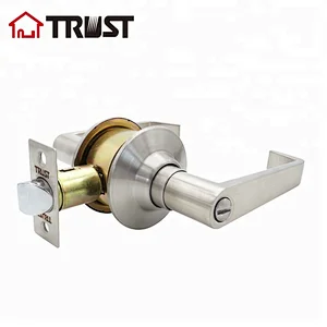 TRUST 3432-SN  Satin Nickel Finish Lockset Keyless Privacy Interior Doors Bed And Bath Handle Knobs