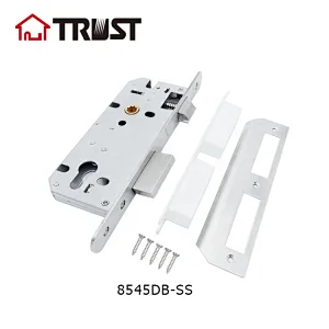TRUST 8545-DB -ET 45mm backset narrow mortise lock body mortise door locks for wooden or steel door Euro Standard lock body