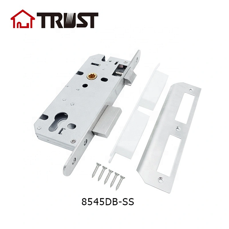 华信8545-DB-SS房门功能锁体厂家直供不锈钢分体锁 木门房门锁欧标锁具