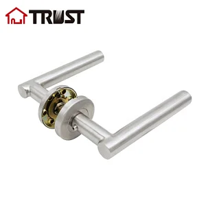 TRUST TH009-SS Euro Standard Hollow Stainless steel lever door handle for wooden metal steel door