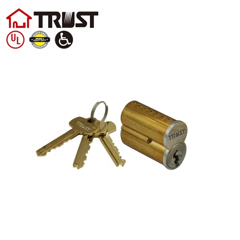 Dynasty Hardware TRUST 4471 IC-SC Grade 2 Commercial Duty Office Door Keyed Lever Lockset, Satin Chrome Finish