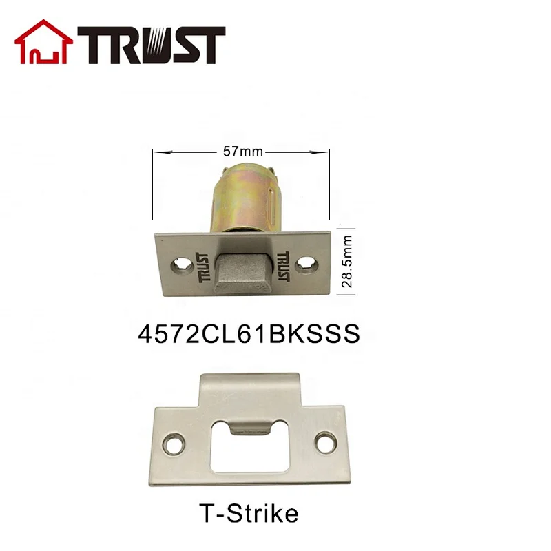 TRUST 4572CL61BKSSS Cylindrical Lever Lock Latch Bolt SS304 Latch Passage/Privacy Function