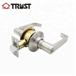 TRUST 3432-SN  Satin Nickel Finish Lockset Keyless Privacy Interior Doors Bed And Bath Handle Knobs
