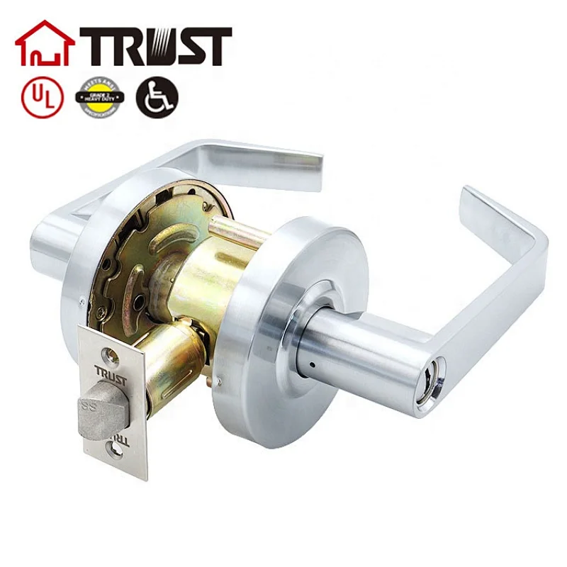 TRUTrust 4572-SC Dynasty Hardware Grade 2 Commercial Duty Door Keyed Lever Lockset, Satin Chrome Finish