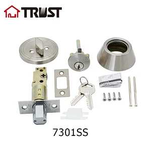 TRUST 7301-SS ANSI Grade 3 Standard Duty Deadbolt Lock In Satin Stainless Finish