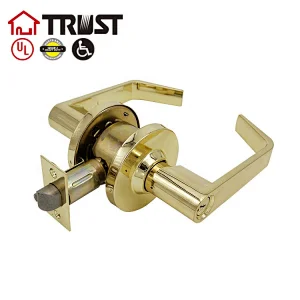 4471PB-ET Commercial Grade 2 Commercial Duty Door Lever-Passage Lockset, Polished Brass Finishh
