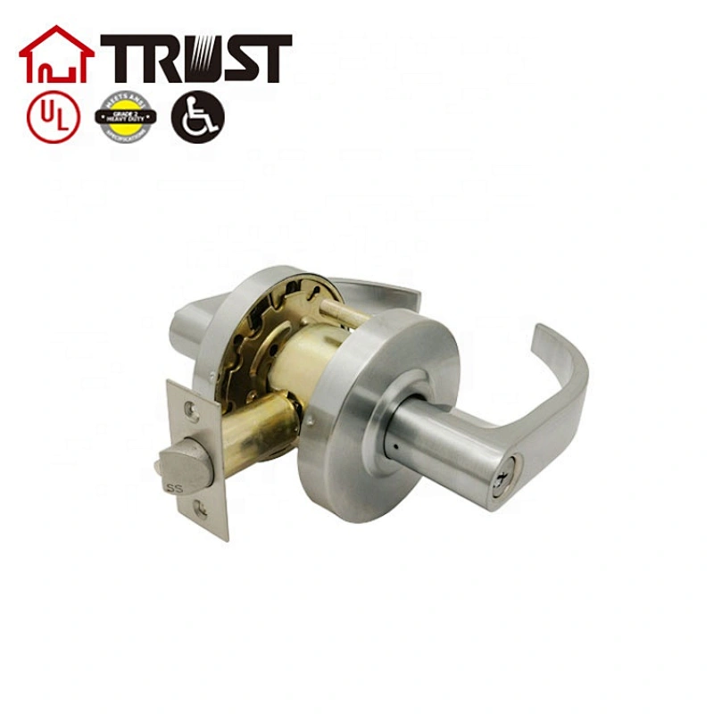 Trust 4591-SC Commercial Cylindrical Entrance Function US26D Heavy Duty Grade 2 Lever Locks