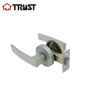 TRUST ZH037-PS-SC  Modern Door Handles Levers (Passage) in Satin Chrome - Polished Chrome Finish