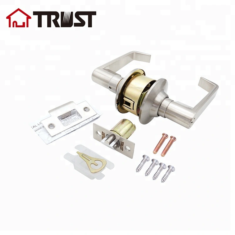 TRUST 3431-SN Cylindrical Lever  Door Lock with Entry Function ANSI Grade 3 Lever Handle