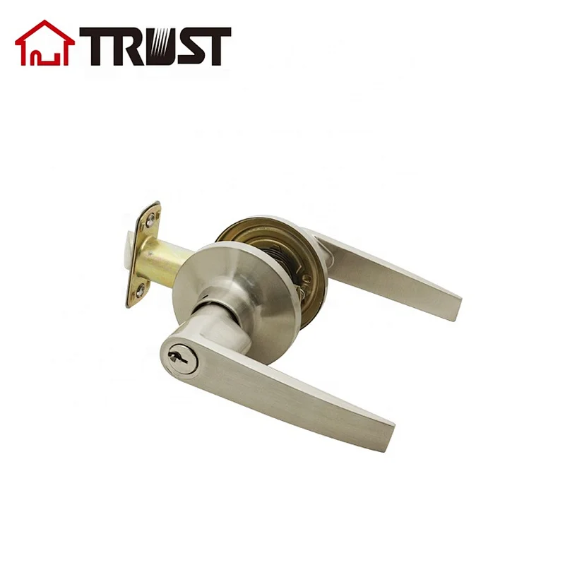 TRUST 6411-B-SN ANSI Grade 3 Entrance Straight Handles Door Lock In Brushed Nickel