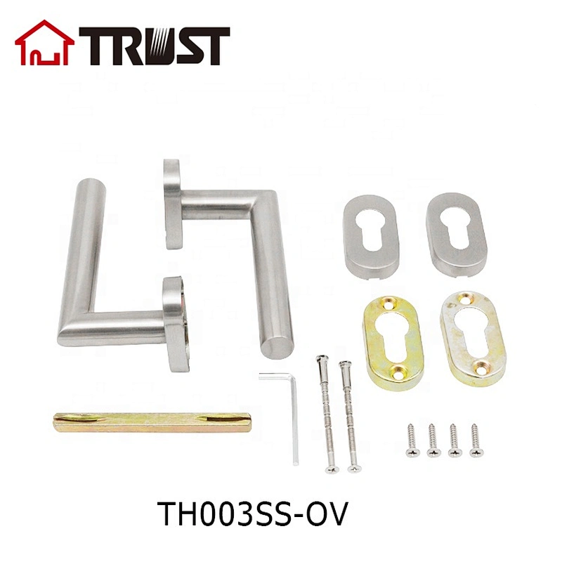 华信TH003-SS-OV 不锈钢执手锁 欧标分体锁房门浴室卫生间机械门锁