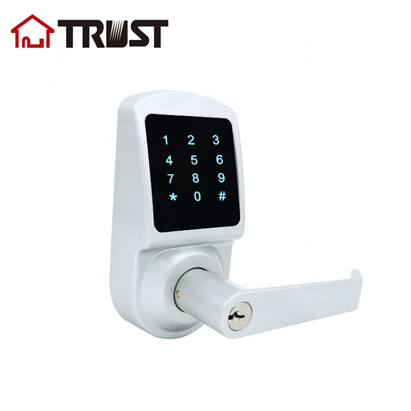 TRUST 9203-SN Smart Door Lock, Keyless Entry Door Lock, Keypad Door Lock, Fingerprint Door Lock, Keypad Entry Door Lock, Satin Nickle