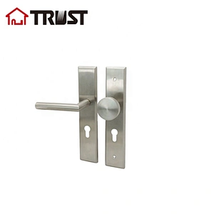 华信TP20-TH003-KH02SS 方角不锈钢面板执手锁 室内防盗门面板拉手门锁