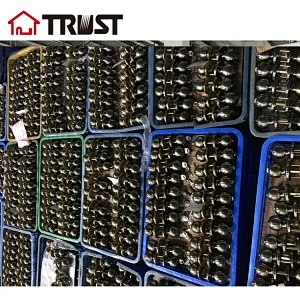 TRUST 3351-PB  Cylindrical Knob Lock  ANSI Grade 3 Entry Door Lock For Wooden Door