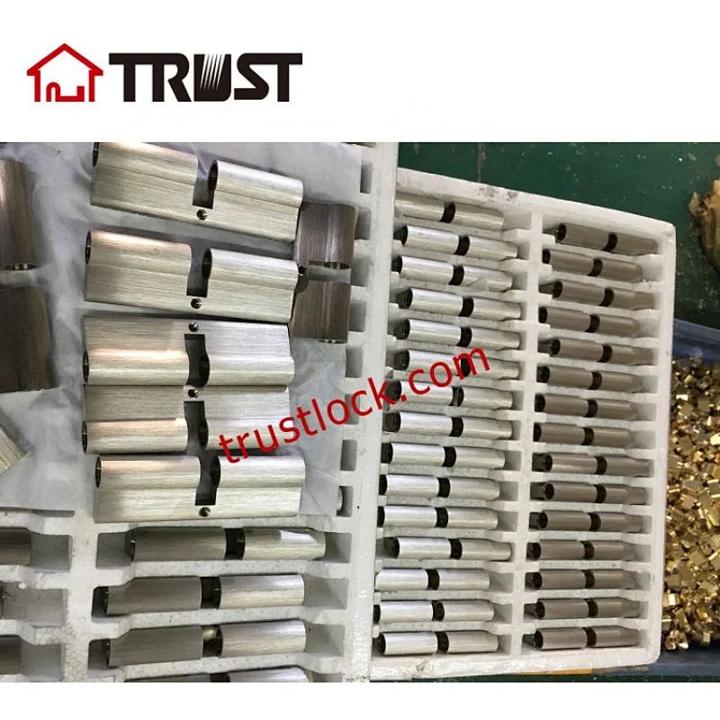 TRUST A60-SN-B01  European door lock cylinder With Big Turn In Satin Nickel