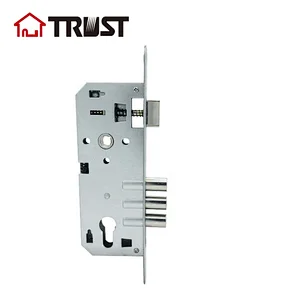 TRUST 8540-3R SS Mortise Lock With 40MM Backset Handleset and Lever Entrance