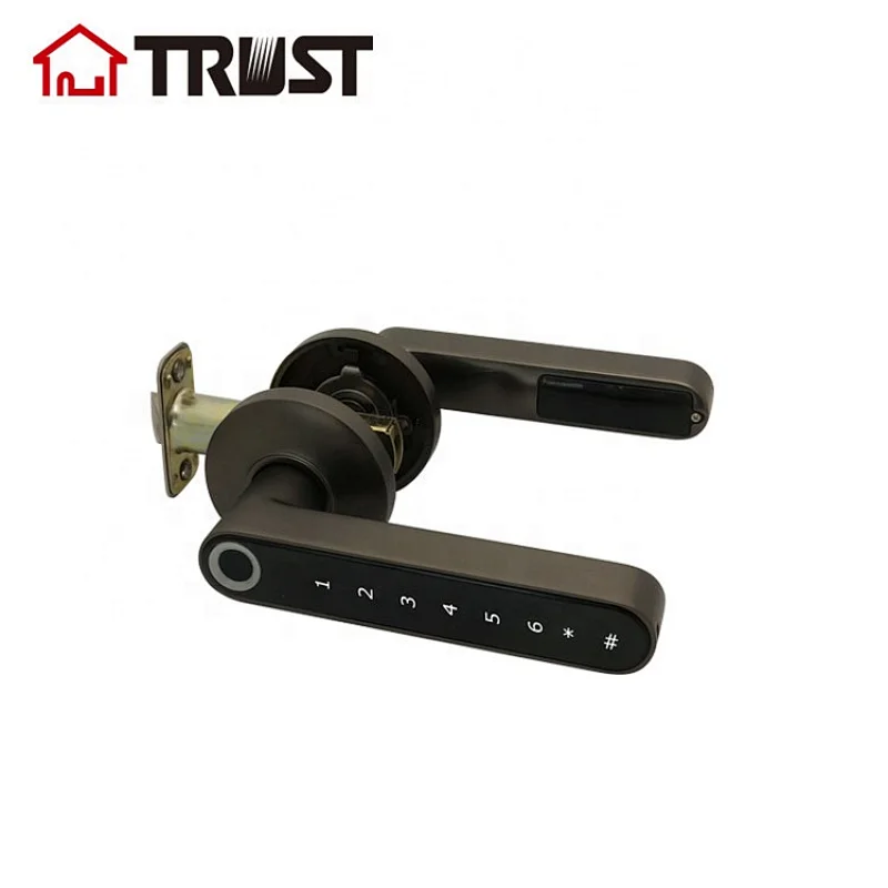 TRUST 9401-SBN Smart Door Lock, Keyless Entry Door Lock, Keypad Door Lock, Fingerprint Door Lock Keypad Entry Door Lock