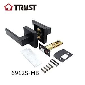 TRUST 6912-MB  ANSI Grade 3 Zamak Lever Tubular Latch Privacy Bathroom Door Handle Lock