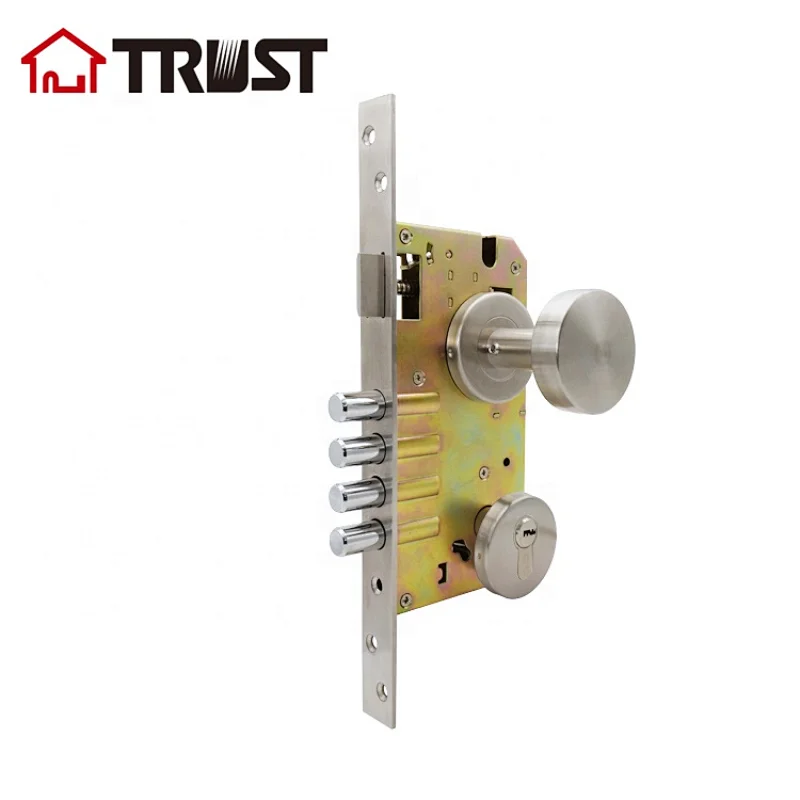 TRUST TH003-SS+8560-B70KTSN-KH02 door handle lever stainless steel 304 with mortise lock and cylinder