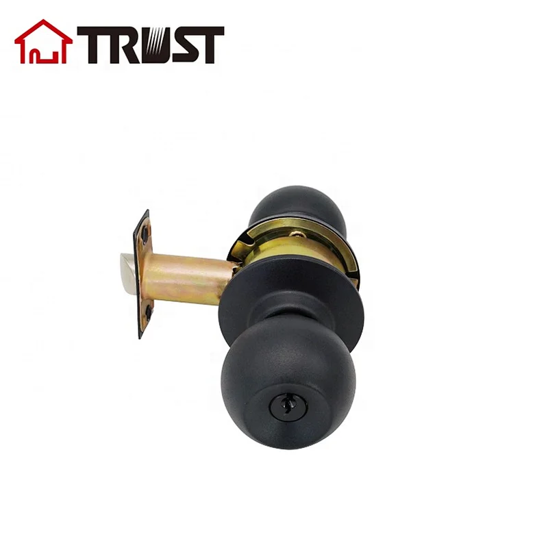 TRUST 3871-BF Cylindrical Round Knob Wood Door Lock SS304 Double Ball Knob Handle