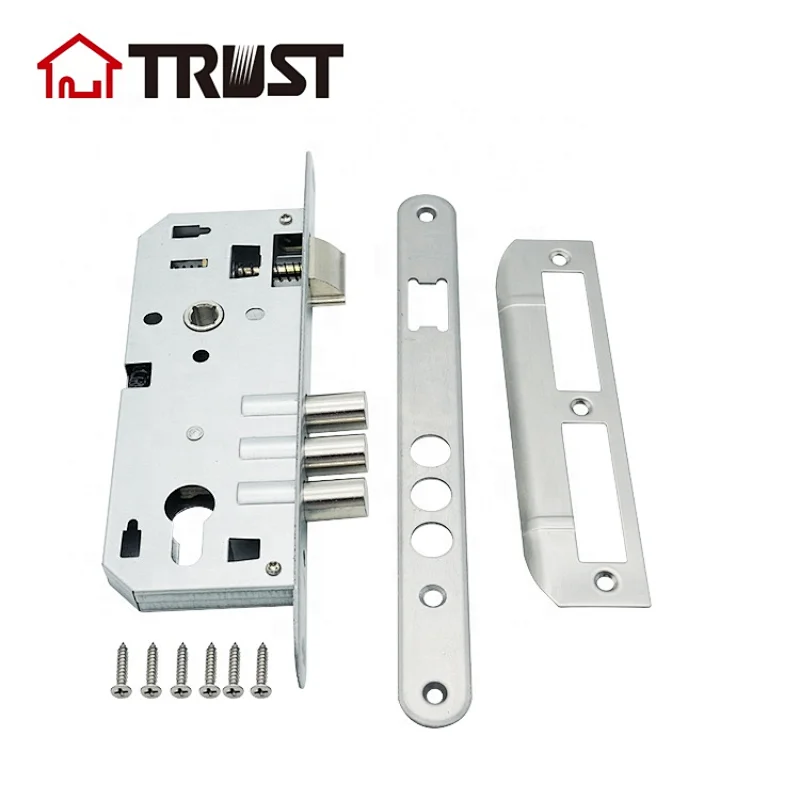 TRUST 8540-3R SS Mortise Lock With 40MM Backset Handleset and Lever Entrance
