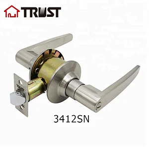 TRUST 3412-SN  Privacy Interior Doors And Bath Handle Knobs  Satin Nickel Finish Lockset