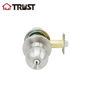 TRUST 3378(A)-SS Communication Cylindrical 70mm Latch r Knob Lock ANSI Grade 3 Door Lock