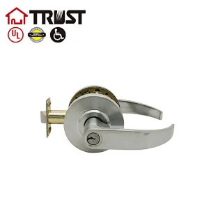 TRUST 4598A-SC ANSI Grade 2 Commercial Lever Door Lock Communication Function Satin Chrome