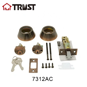 TRUST 7312-AC Double Cylinder Deadbolts ANSI Grade 3 Door Lock In Antique Copper