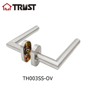 TRUST TH003-SS-OV Stainless Steel Lever Handle with Escutcheon Hollow Door Lock