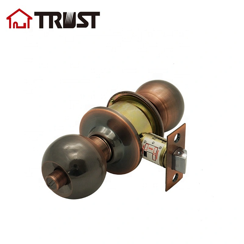 TRUST 3872-AC Stainless Steel  Privacy Round Knob Door Lock Antique Copper