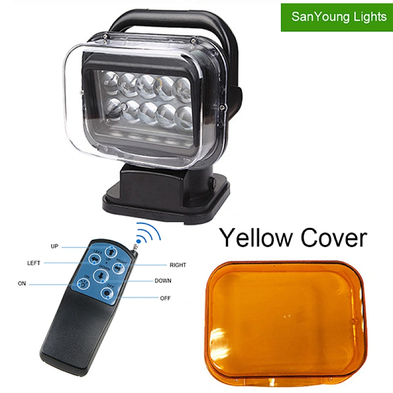 12V 24V Marine Ship Vehicle LED Search Light 50W 7 Inch Remote Control LED Searchlight