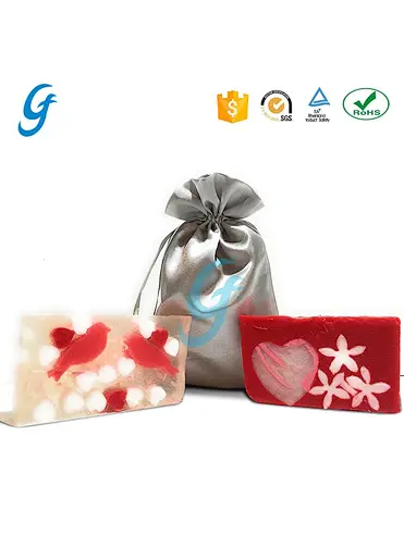 Christmas Gifts Jewelry Satin Pouch Hair Packaging Drawstring Bag