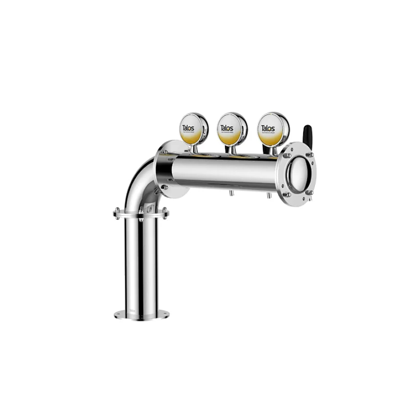 TALOS L Tower Stainless Steel 3 Tap Tower 102mm Beer Dispensing Equipment Draft Beer Tower