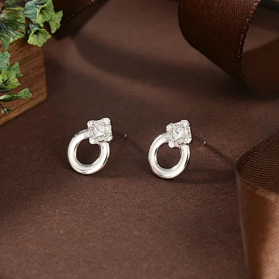 silver butterfly dangle earrings