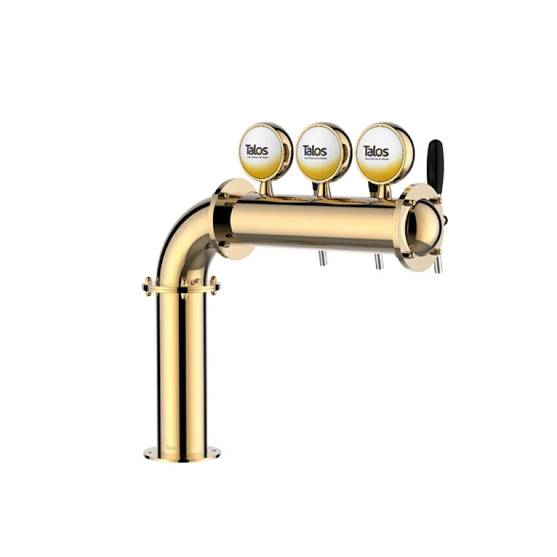 TALOS L Tower Stainless Steel 3 Tap Tower 85mm Beer Dispensing Equipment Draft Beer Tower (PVD)